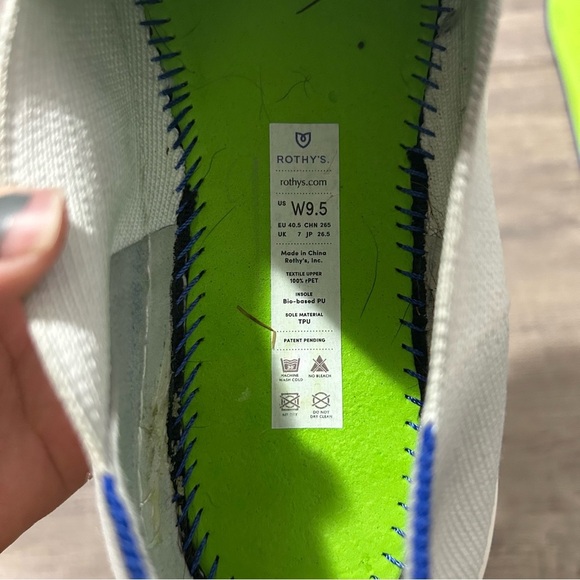 Rothy's White Knit Sneakers Low Trainers - Picture 5 of 6